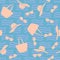Seamless beach pattern with ladies accessories