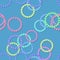 Seamless beaded bracelets pattern on blue