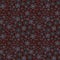 Seamless beautiful floral pattern in cute trendy navy flowers in polka dots on the burgundy background