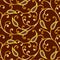 Seamless beautiful golden paisley pattern