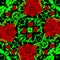 Seamless Beautiful Red Rose and Green Leaf Patterns