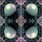 Seamless beautiful three dimensional pattern with mother of pearl spheres