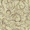 Seamless beige grunge abstract twirl pattern