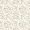 Seamless beige pattern with roses. Vector illustration.