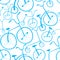 Seamless bicycles pattern. Bikes.