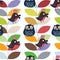 Seamless bird pattern