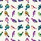 Seamless bird pattern