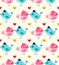 Seamless birds in love wallpaper