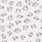 Seamless birds pattern background vector black on white