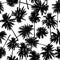 Seamless black coconut trees pattern for fashion textile, plant