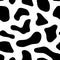 Seamless black cow spots pattern