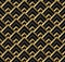 Seamless black and gold square art deco pattern