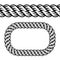 Seamless black rope symbol