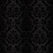 Seamless black silk wallpaper pattern