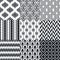 Seamless black and white geometric pattern