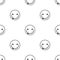 Seamless black and white pattern with round emoticons