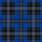 Seamless blue, black tartan - white stripes