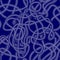 Seamless blue chain virus pattern