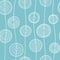 Seamless blue circles abstract pattern. Trendy outline fashion print