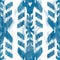 Seamless blue crosshatch tribal rug motif pattern.