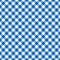 Seamless Blue Diagonal Checkered Fabric Pattern Background Texture