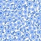 Seamless blue floral pattern in Russian gzel style