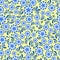 Seamless blue floral pattern in Russian gzel style