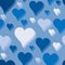 Seamless blue love pattern