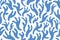 seamless blue pattern with abstract contemporary design twigs or coral great for wallpaper, textile, greeting card