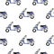 Seamless Blue Scooter Pattern