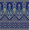 Seamless blue traditional indian textile paisley border