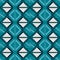 Seamless blue and white geometric pattern with triangles
