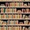 Seamless books, seamless pattern with books, library bookshelf, library, bookstore, books on a shelves in library, flat books,