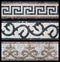 Seamless border of marble mosaic