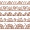 Seamless borders or patterns in indian style with