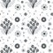 Seamless Botanical Pattern with Dandelion Flowers