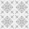 seamless botanical pattern of painted oriental black motifs