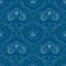 Seamless botanical pattern of painted oriental motifs