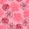 Seamless botanical pattern with roses