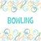 Seamless bowling pattern with skittles and bowling ba