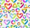 Seamless bright background with paper heart