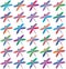 Seamless bright colorful dragonflies background