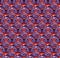 Seamless bright pattern. Spirals and cubic forms. Warm shades of red.
