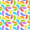 Seamless bright slugs pattern