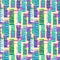 Seamless bright stripes geometric repeating hand craft expressi