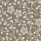 Seamless brown and beige flower background