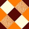 Seamless brown checkered pattern design