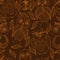 Seamless brown pattern of four different owls