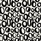 Seamless brushpen textile doodle pattern grunge texture