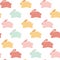Seamless bunny pattern on white background